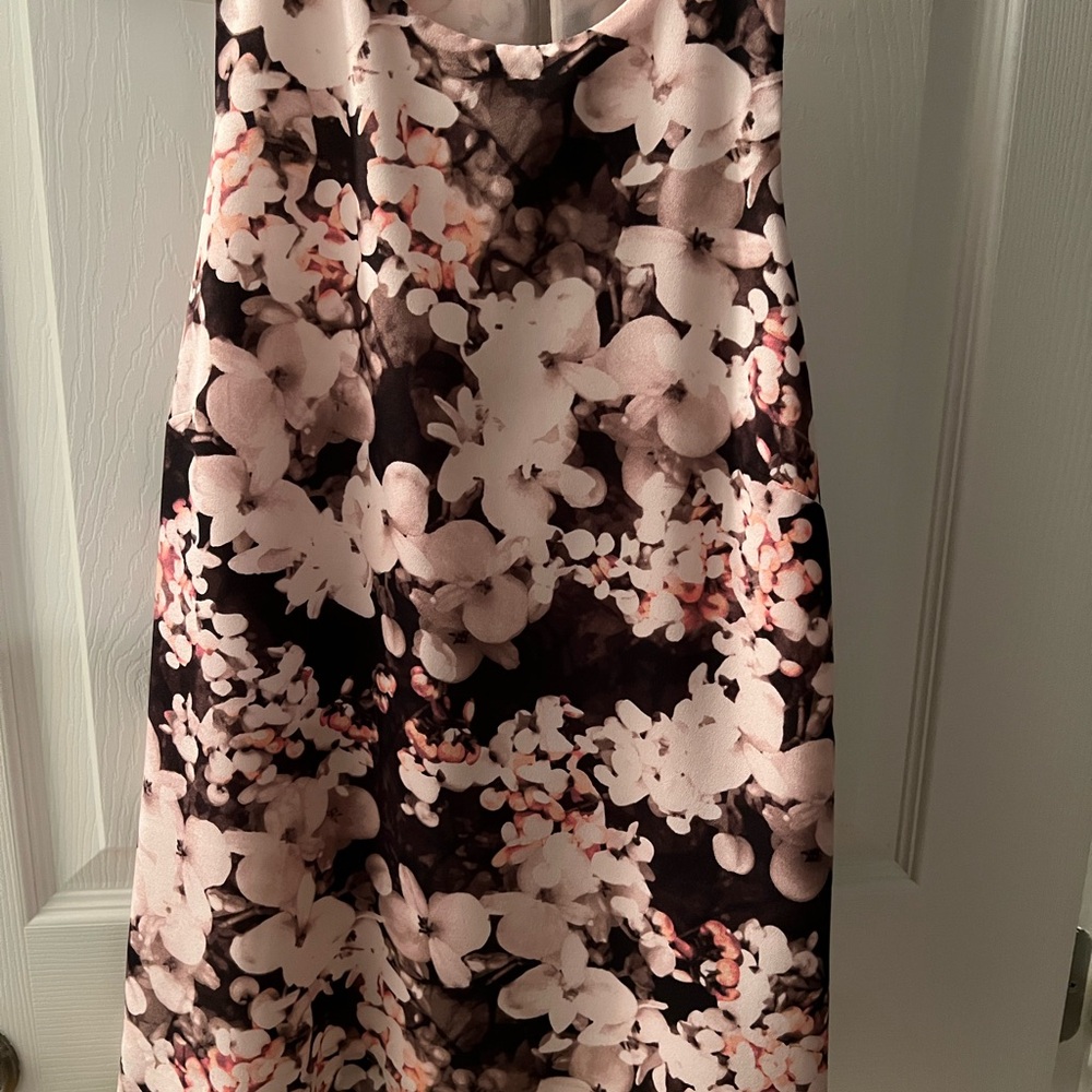 Banana Republic Pink and Black Sleeveless Tunic Top